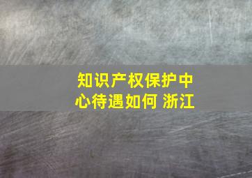 知识产权保护中心待遇如何 浙江